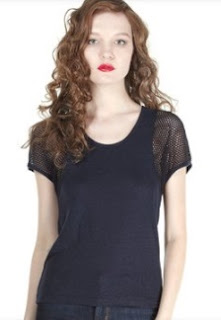 Camiseta negra con transparencias