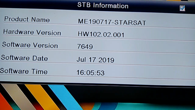 STARSAT SR-88HD PRIME ME-190717 ALi3510C HW 102.02.001 NEW POWER VU UPDATE