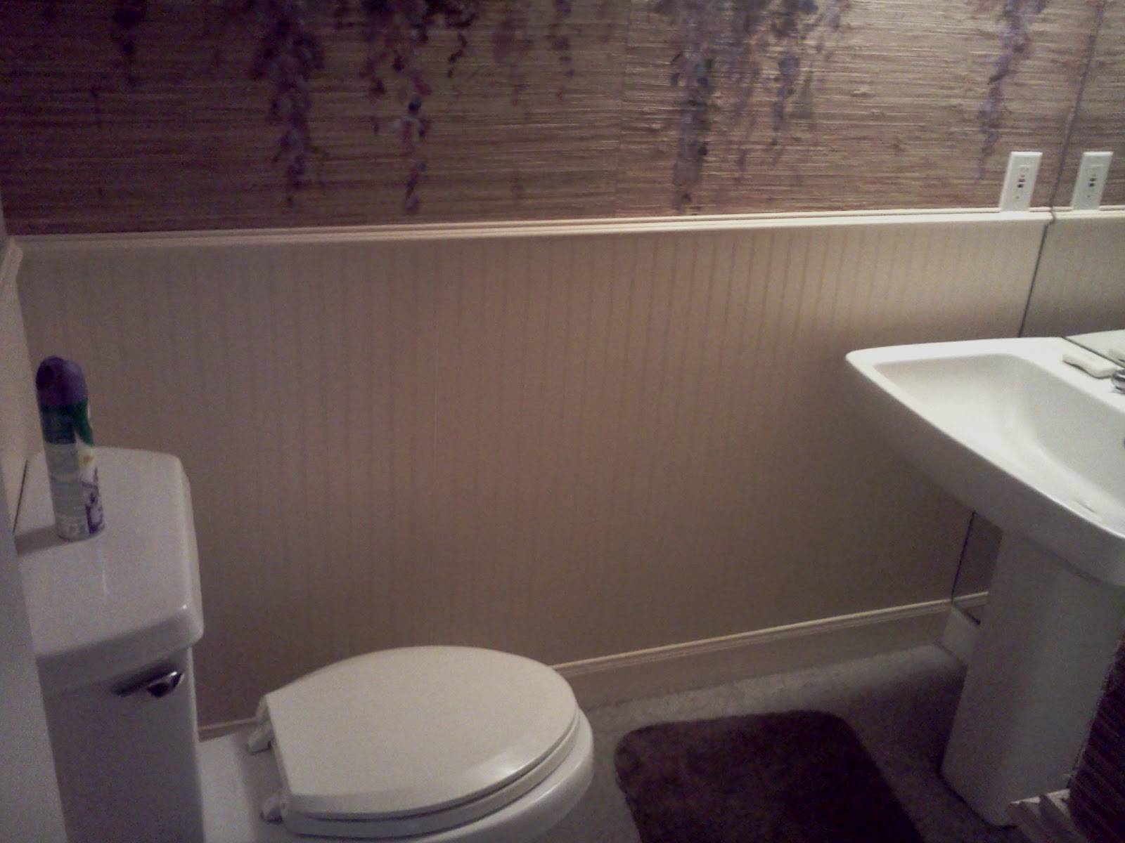Result: Damage covered in a decorative wainscoting, making this small ...