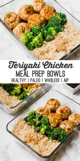 Teriyaki Chicken Meatball Meal Prep (Paleo, Whole30, AIP)