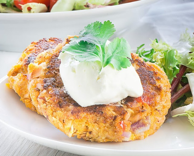 Salmon & Sweet Potato Fishcakes #healthy #keto