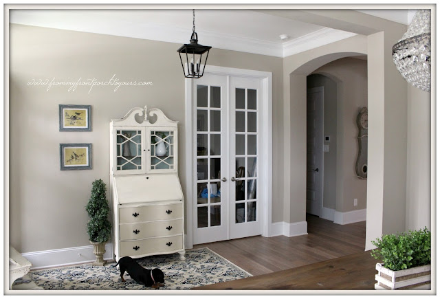 Farmhouse Foyer-New House-Personalizing-House to Home-Vintage-French Country- From My Front Porch To Yours