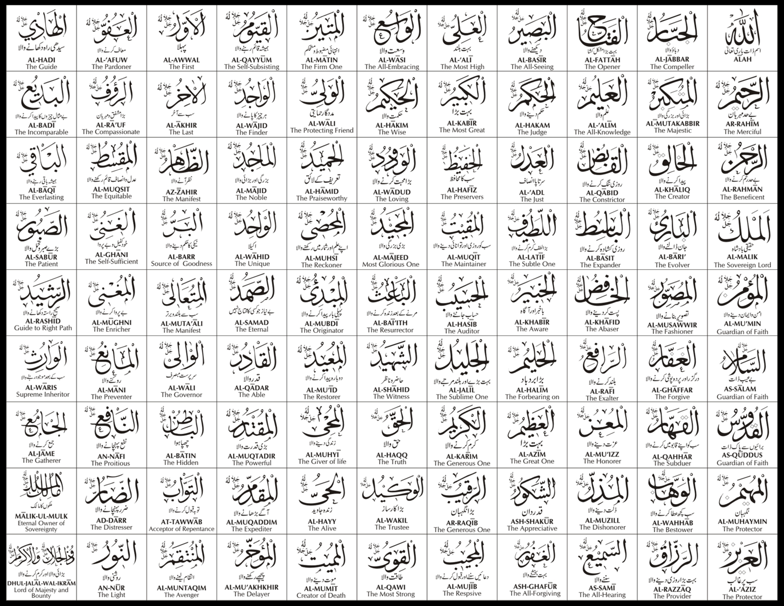 Suprabhatham Daily: Asmaul Husna "99 Names of Allah"