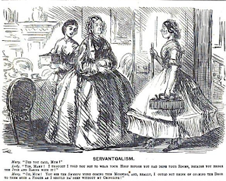 "Servantgalism" hoopskirt satire from Punch, Nov 21, 1863