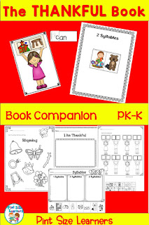 Your Pre-K and Kindergarten students will love learning about thankfulness with the The Thankful Book by Todd Parr. This book study unit is the perfect companion to engage your students in key reading and writing skills. This resource includes five days of before, during and after reading lesson plans. Also included are discussion questions, center activities and worksheets.