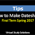 Tips to Make Final Term Exam Date Sheet 