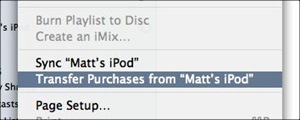 Transfer iPod music to Computer