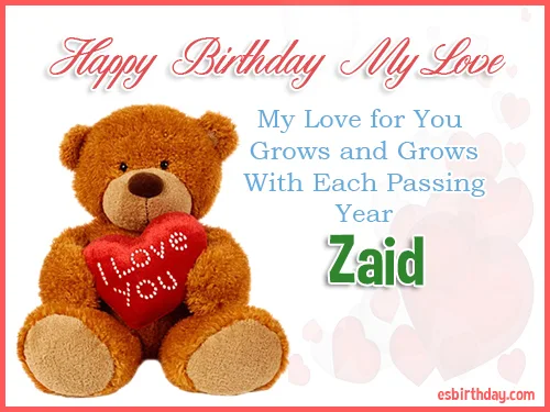 Zaid Happy Birthday My Love