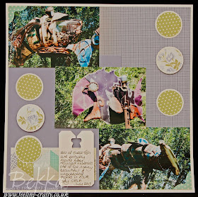 Chakra Sea Scrapbook Page featuring the Afternoon Picnic Papers from Stampin' Up! - Check out Bekka's Blog - she posts a new scrapbook page every Saturday