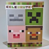 Lego Minecraft Birthday Card