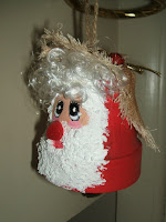 Santa clay pot ornaments