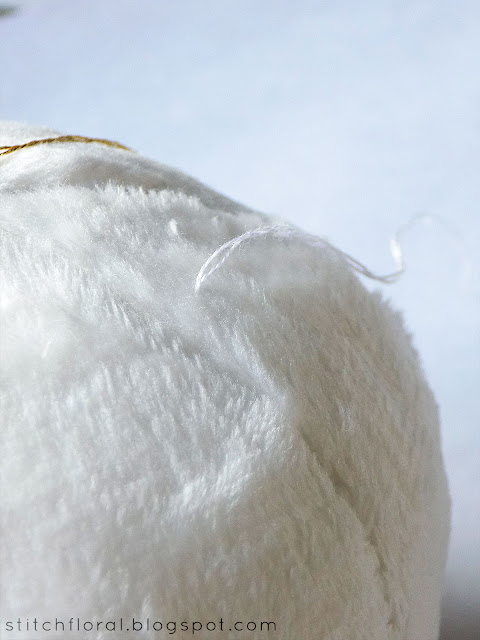 DIY plush snowball ornament