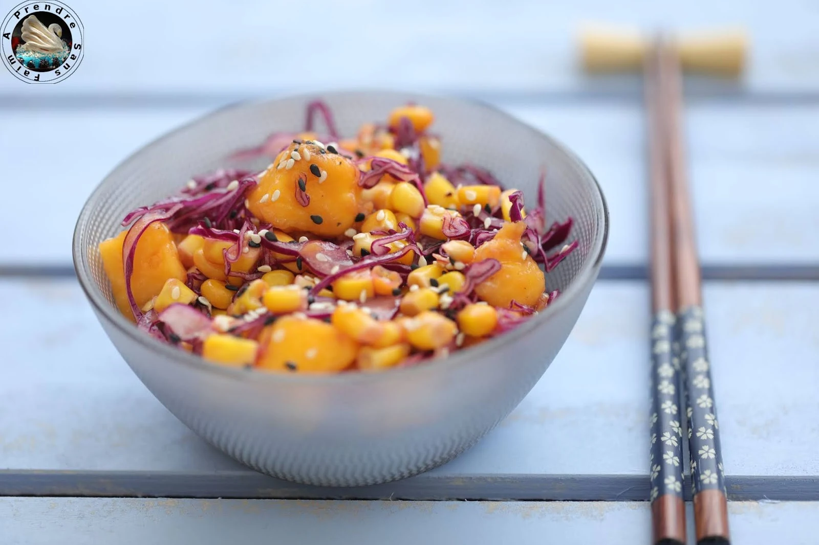 Salade de chou rouge à la mangue