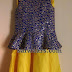 Yellow and Blue Shimmer Lehenga 