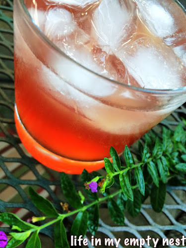 life in my empty nest: Friday On the Patio  Raspberry Gin Fizz