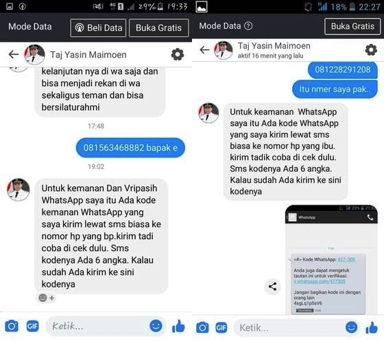 Namanya Disalahgunakan Akun FB Palsu, Taj Yasin Imbau Masyarakat Berhati-hati