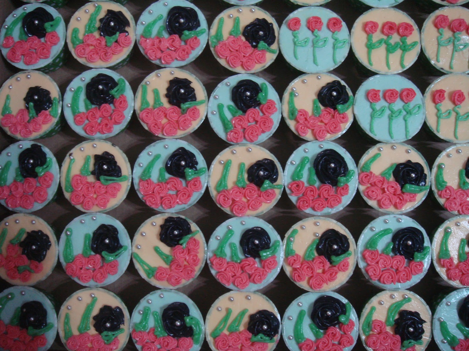 MARO Cupcake Cuppies corak bunga  bungaan