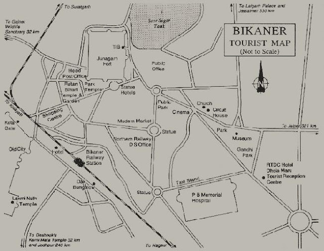 Bikaner Tourism Map