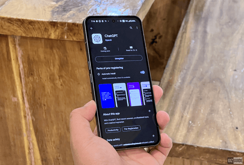 File photo: ChatGPT for Android pre-registration PH