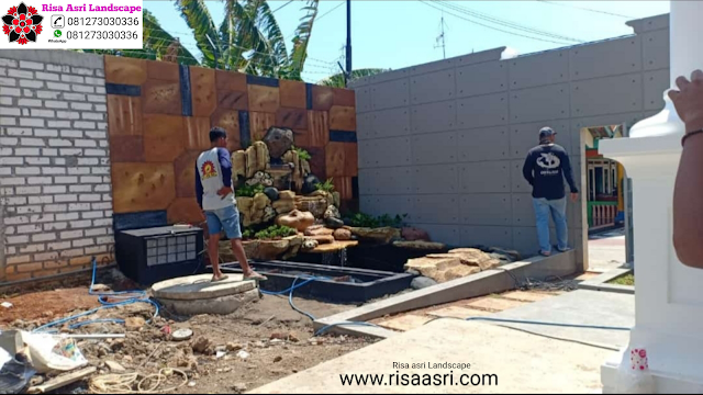 Galeri Gambar Dekorasi Kolam Tebing Ornamen Relif Dekorasi Relief Tebing Dengan Air Mancur / Air Terjun Dan Kolam Tebing