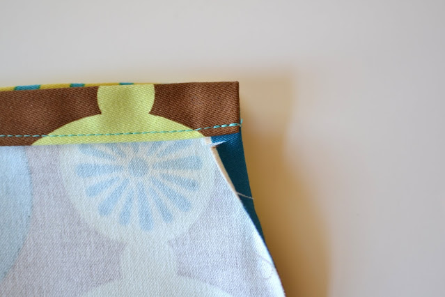 Hem the top - DIY Drawstring Backpack Tutorial - Blue Susan Makes