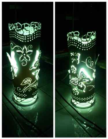 Aan Unik Art Handicraft PVC Paralon Lampu Hias Meja 