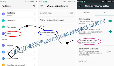 setting jaringan ponsel android