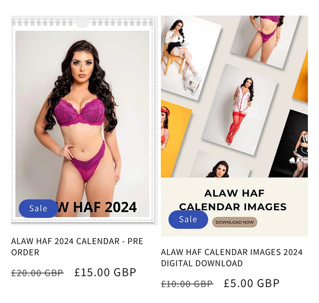 Wrexham glamour model Alaw releases raunchy 2024 calendar