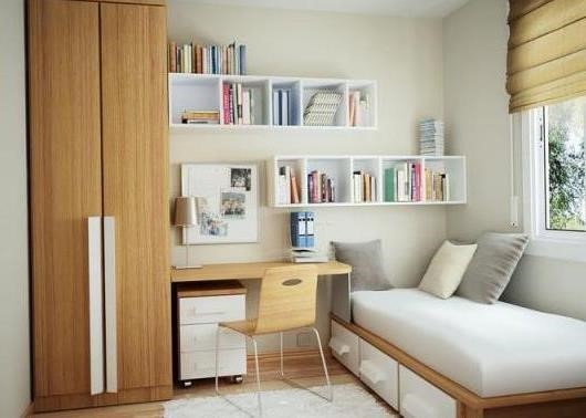 18 Small Bedroom Design Ideas For Teenagers-15  idÃƒÂ©es pour un amÃƒÂ©nagement petit espace Archzinefr  Small,Bedroom,Design,Ideas,For,Teenagers