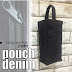 pouch dompet denim seukuran botol tumbler model dompet kotak dengan resleting