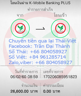 Chuyển tiền đi Thái Lan - Đại Thành Trần