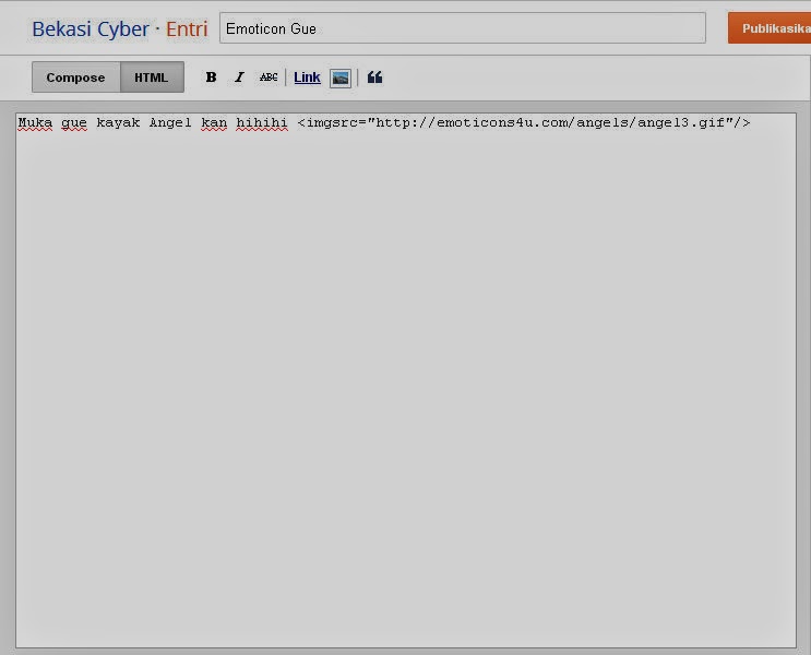 Cara Memasang Emoticon di Blog (Post)