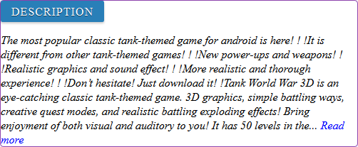 Tank World War 3D game review
