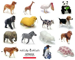 Hitachi Animal Papercraft