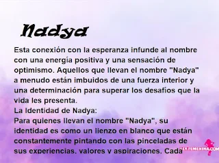 ▷ Significado del nombre Nadya