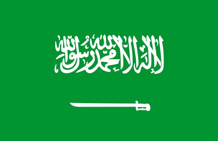 The Saudi Arabian flag is