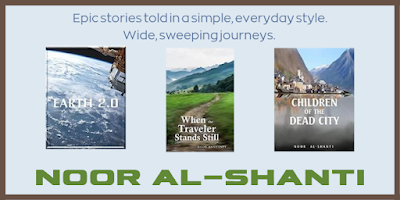 Epic stories told in a simple, everyday style. Wide, sweeping journeys. Noor Al-Shanti