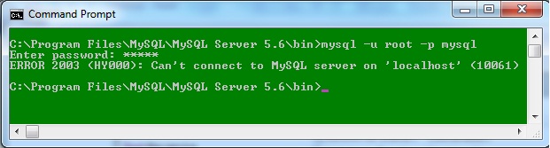 Can t connect to mysql server solution error 200 localhost (10061)