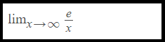 Discuss the limit of the following function when x→∞