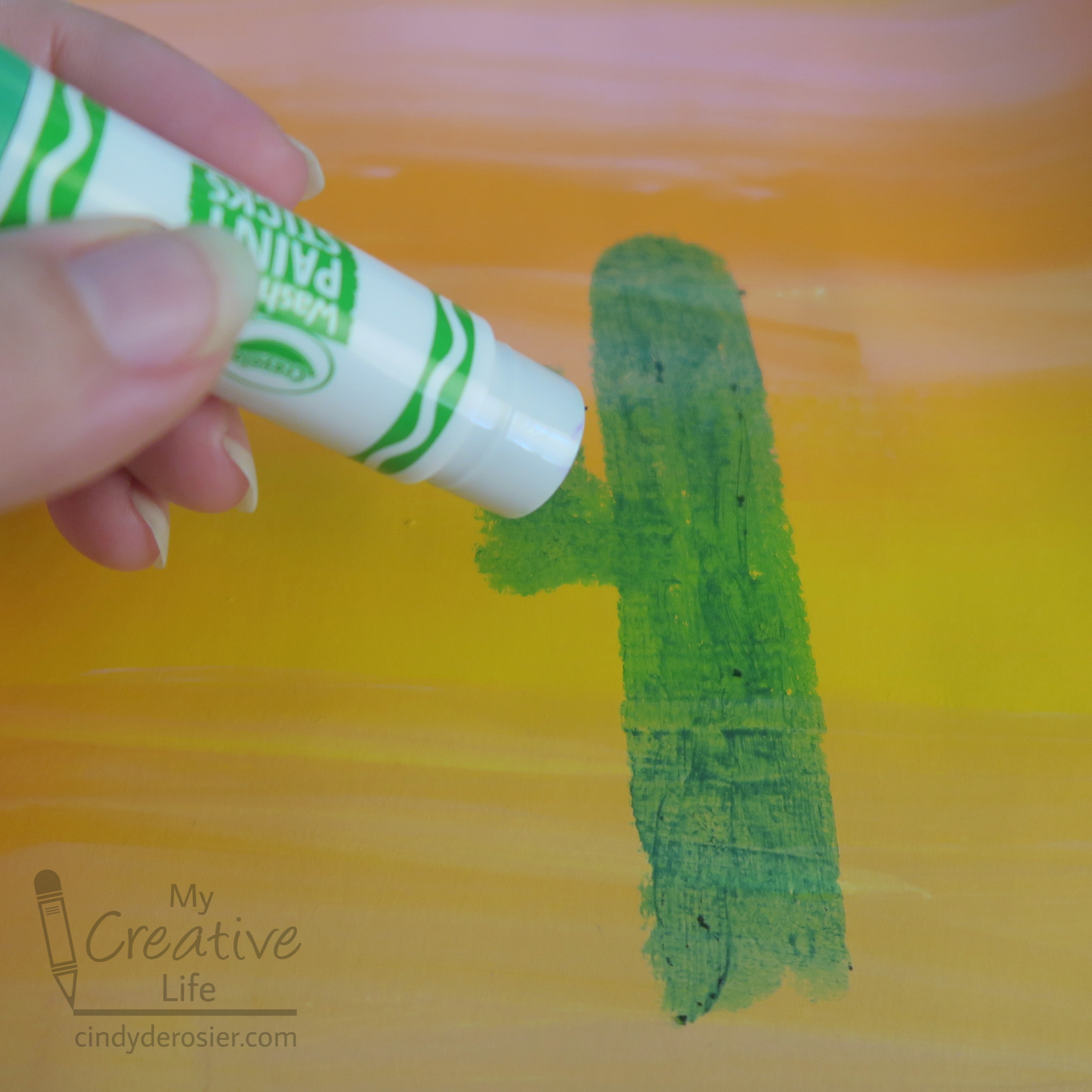 Cindy deRosier: My Creative Life: Trying Crayola Paint Sticks