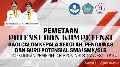 Pemprov Sulut Laksanakan Pemetaan Potensi dan Kompetensi ke 400-an Calon Kepala Sekolah, Pengawas dan Guru Potensial SMA Sederajat