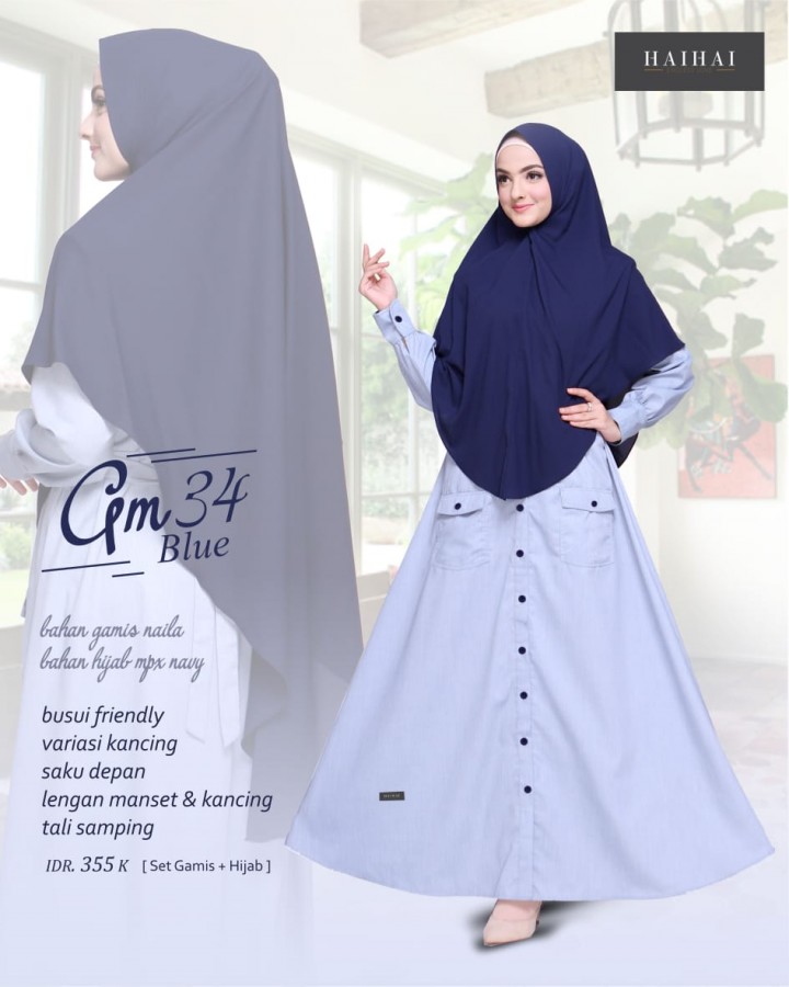  BAJU MUSLIM PROMO GAMIS HAIHAI GM 34