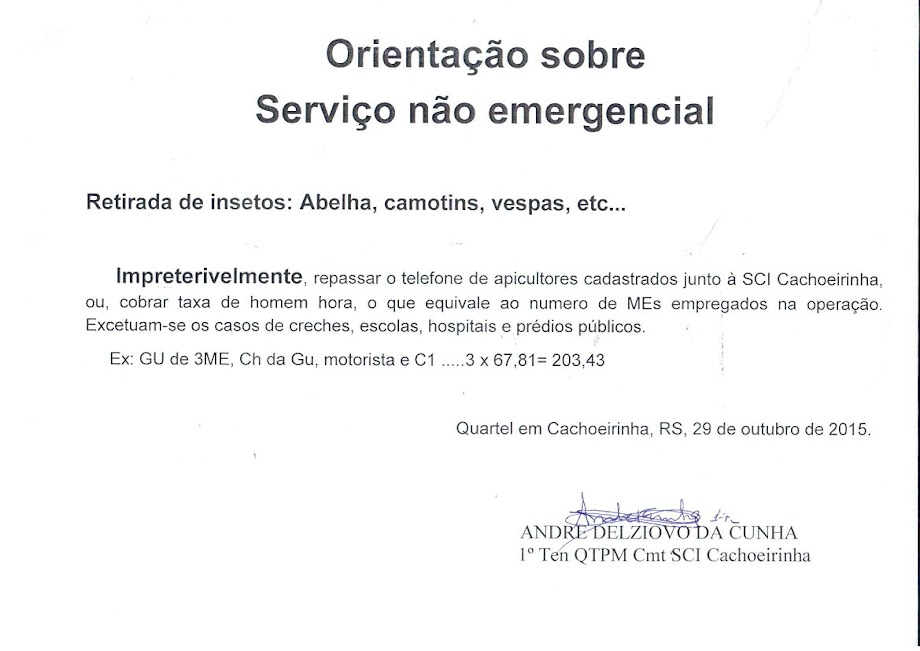 SERVIÇOS EMERGENCIAS!