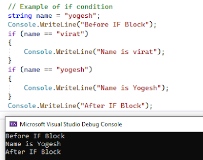 Conditional Statements in C# By Yogeshkumar Hadiya | YogeshHadiya.in