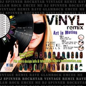 Nail Art Spin Your Nails With Vinyl Remix