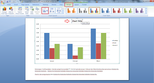 Menambahkan judul pada grafik chart