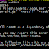 Refusing to install react as a dependency of itself -  React installation error