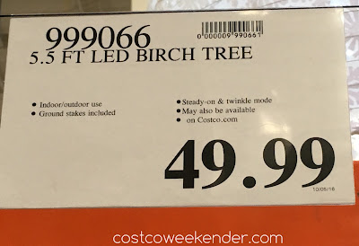 Deal for the 5.5 ft LED Birch Tree at Costco