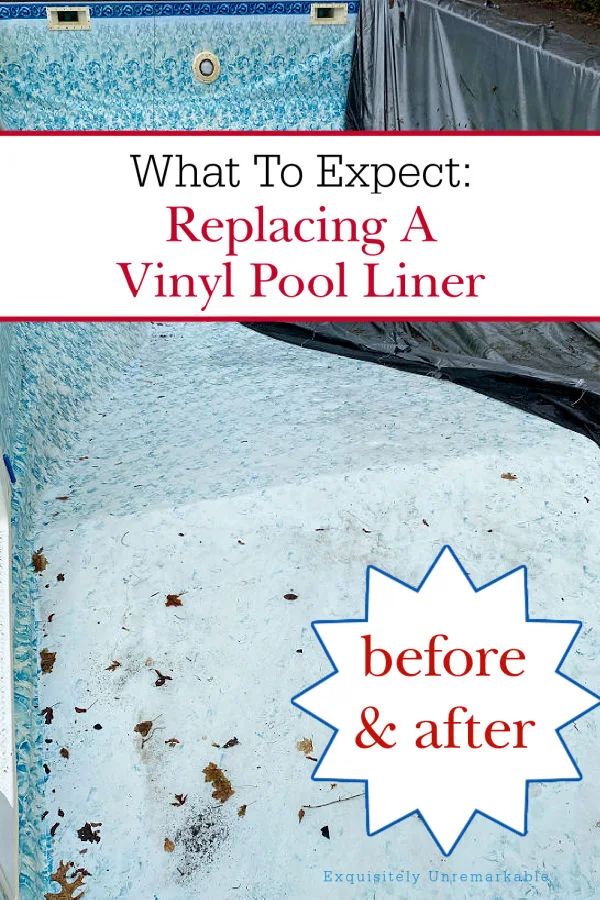 Replacing An Old Pool Liner Before and After
