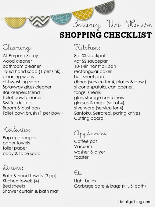 www detailgal com Setting  Up House Checklist  Kitchen  